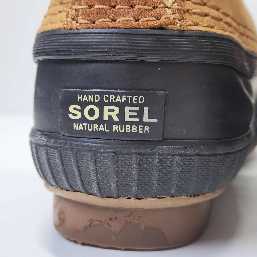 Sorel Boots Kids Size 3 Brown Leather Waterproof Duck Snow Winter Lace Up Ankle